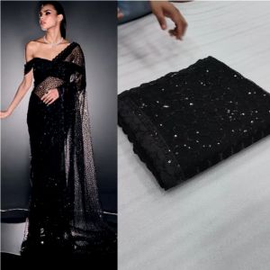 [Pre Order] Mono Net With 5mm Sequin Saree ~ Delivery Lead Time : 10 days