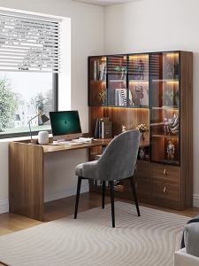 PAMEDI | Luxury Practical Corner Desk with Bookshelf Combination