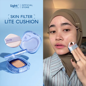 NEW! Lightplus by Wardah Cushion Lite Skin Filter Cushion 11 g - Refill Make Up Ringan Tahan 8 Jam Flawless Coverage Powder Foundation Glad Setting BB Cream Soft Satin and Glow Lightening | Light Plus | Light + | Light+ | Lite | Liteplus | Lite+ | Makeup