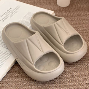 Cute Couple Panda Slippers Summer EVA Thick Bottom Outdoor Wearable Flat Sandals Men Women Home Comfortable Slip-On Shoes