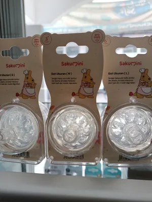 Sakumini Nipple Dot Botol susu bayi Natural Milk Feeding Bottle S M L