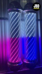 JBD Storehouse ไฟหมุน ไฟหมุนร้านตัดผม ไฟหมุนร้านเสริมสวย ไฟLED รุ่น 2902 ขนาด 100 ซม.