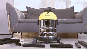 Karcher WD 1s 1300Watt Classic Wet & Dry Vacuum Cleaner with Blower Function and stainless Steel Dust Container