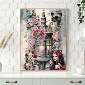 Kayou | 500/1000 Pieces Jigsaw Puzzle Vintage Lantern & Floral Jigsaw Puzzle Educational Toy for Kids Children s Games Christmas Gift