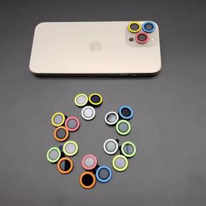 2-3Pcs Luminous Ceramic Camera Protector Film For IPhone 17 16 15 Pro Max 15 Plus 13 Mini Lens Ring Tempered Glass Glowing Cap
