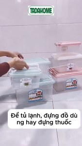 Hộp Đựng Đồ Có Quai Hộp Đựng Thực Phẩm Nắp Gài Kín Đáo Việt Nhật 6521 - TADAHOME