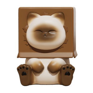 FONDOLO | Cute Siamese Cat Coffee Table End Table Decorative Stand Bedside Cabinet Gift