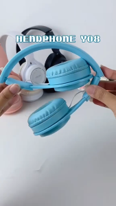 Y08 Macaron Wireless Bluetooth Headphone With Microphone Earphone Gaming Headset Gamer