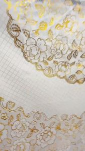 Taplak Meja Makan Bulat Diameter 132cm Table Cloth Bulat Bahan PVC Tebal Anti Air & Minyak Motif D-T