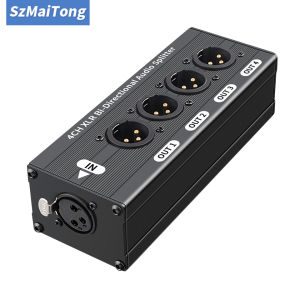 HTA004P-XLR 1X4 Balanced Audio Splitter 1 In 4 Out XLR Audio Splitter XLR Audio Signal Splitter Box