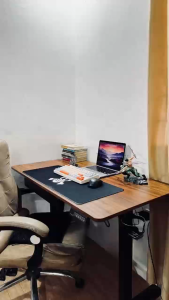 Electric Height-Adjustable Office Table Computer Desk Table Wooden Laptop Table Study Table Dining Table Desk