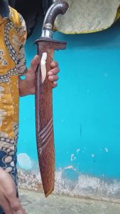 Pisau Golok Sembelih Sapi Lampung Aren Duralium Fulltang Baja Per Tajam Siap Pakai