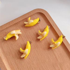 🔥Cute Simulation Banana Hairpin Funny Fruit Side Hair Accessories Female Duckbill Clip LovelylifeFu👍