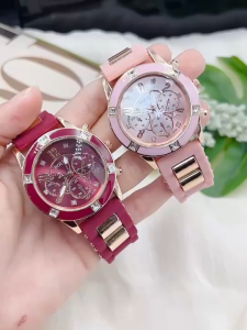 Bolun นาฬิกาข้อมือแฟชั่นสายยางซิลิโคน หน้าปัด37มม. ดีไซน์หน้า3วง สายนิ่มใส่สาบาย พร้อมส่ง