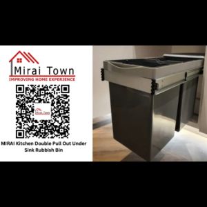 MIRAI Kitchen Cabinet Bin Pull Out Under Sink Rubbish Bin Waste Bin 13L to 20L