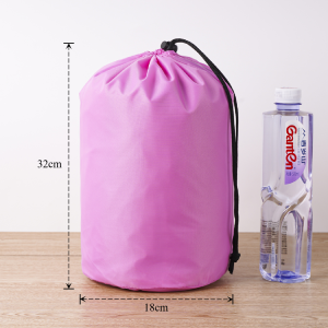 Nylon Oxford Cloth Drawstring Storage Bag Puff Jacket Compression Sack Polyester Rope Closable Pocket Storage Organizer