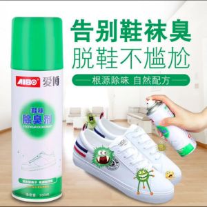AIBO FOOTWEAR DEODORANT SHOES SHOCKS DEODORANT BUANG BAU KASUT SPRAY SUPER EFFECTIVE 200ML 鞋袜除臭剂运动鞋袜按压式除臭喷雾鞋柜去异味 爱博鞋袜除臭喷雾