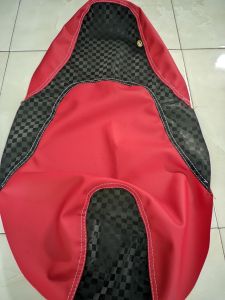 PROMO!!! Kulit jok catur arvi copy MBtech 4 warna merah biru abu hitam 3jahitan double seat model terbaru untuk semua motor VARIO MIO BEAT SCOOPY SUPRA universal