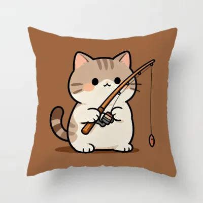 Cute Cartoon Cat Pillowcase