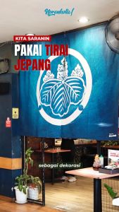 Noren Tirai Jepang Premium Custom: Tanpa Kelim & Kanvas Jepang