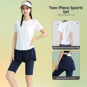 sui xin yu qie | Summer Large Size Breathable Drying Sports Set 2pcs