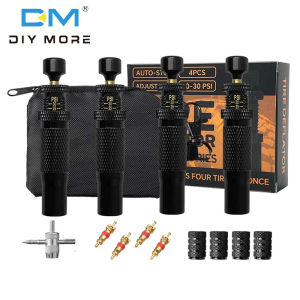 diymore Adjustable Auto Stop Tire Deflation Valve Kit Screw-in Tire Deflation Tool for Vehicles Motorcycles Off-road 4x4