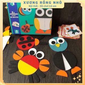 Giáo cụ montessori - Đồ chơi gỗ ghép hình con vật phát triển tư duy cho bé theo phương pháp montessori