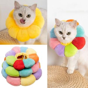 Cat Small Dog Sun Flower Design Pet E Collar Wound Healing Elizabethan Collars Cute Neck Cone