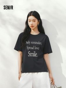 Semir | Summer Letter Print Pure Cotton Casual T-shirt