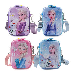 เจ้าหญิงแช่แข็ง Elsa Disney Hard SHELL กระเป๋าสะพายปรับกระเป๋าเป้สะพายหลังแฟชั่นสาวของขวัญวันเกิดเหรียญกระเป๋าของเล่นเด็ก