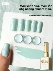 1 Chai 15ML Gel Sơn Móng Tay Màu Xanh Lá Mát Bán Vĩnh Cửu Sử Dụng Được Với Đèn UV/LED Dùng Trang Trí Móng Tay Tại Nhà Có Thể Tẩy Được Tương Thích Với Acrylate/Carbamate Copolymer