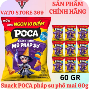 Bánh snack hình mũ pháp sư POCA vị phô mai gói 60g