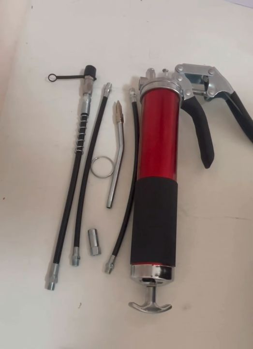 Grease Gun Pump Heavy Duty 8000PSI 14 Oz 12" Flex Hose 400cc Pistol Grip Heavy Duty Industrial