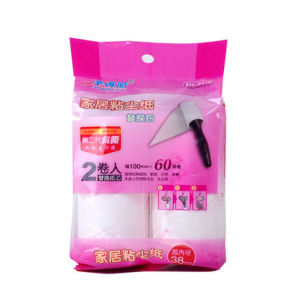 Home Use Sticky Dust Paper Tearable 10cm Slant Tear Hair Roll Dust Removal Paper Core Replacement Pack 8 Bags Net Deri