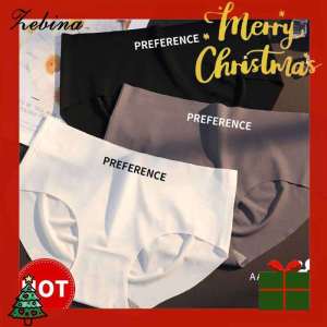 Zebina ชุดชั้นในสตรีกางเกงชั้นในผ้าไหมน้ำแข็งสีทึบไม่มีรอยต่อผ้าฝ้ายบางกางเกงชั้นในสตรี กางเกงในผู้หญิง กางเกงใน 2024 12.12 Biggest Sale