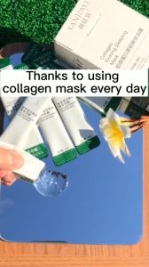 20pcs/box Sleep Face Mask Collagen Firming Good Night Jelly Anti-Aging Mask Brightens Skin Tone Moisturizing Wash-Free Lazy Mask