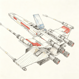 Bandai | 1949 Chiếc X-Wing Chiến Đấu Trong Không Gian DIY Khối Xây Dựng Bộ Kỳ Nghỉ Lễ Giáng Sinh Trang Trí Nhà Vật Trang Trí Mô Hình Hàng Sẵn Có Quà Tặng Cho Tất Cả Các Dịp