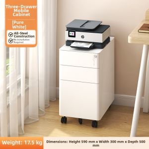 Under-Desk Lockable Mobile Drawer Cabinet
