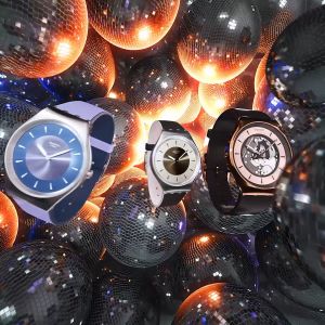 Swatch Irony Chrono CANYON CHASER YVS530 Brown Leather Strap Watch