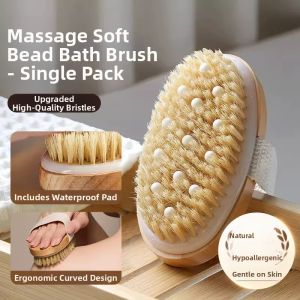 UKOBT | Soft Bristle Hog Bristle Long Handle Body Brush