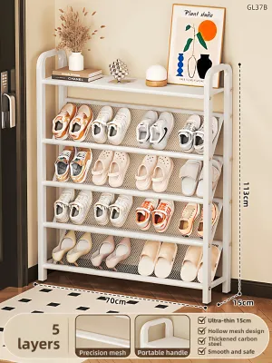 ZHUANJIAO | Thin Small Narrow Easy-Use Shoe Rack