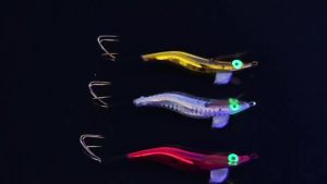 Ackibbik 3pcs Shrimp Fishing Lure Squid Jig Lure Cuttlefish Fishing Accessories Sea Fishing Octopus Lure Wood Shrimp 주꾸미 삼봉에기