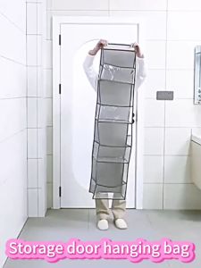 Tiered Wall Shelf Layered Storage Hanging Bag Display Multi Functional Behind Door Fabric Organizer Household Supplies Wall Holder Large Capacity AT