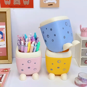 Hộp Đựng Bút Mini Cute Có Chân – Hộp Cắm Bút Để Bàn Phong Cách Hàn Quốc LILA OBCAT28