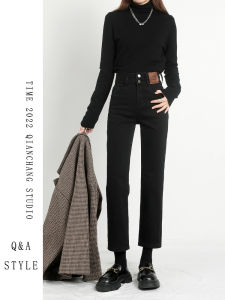 QIANCHANGNAAI | Slimming Small Figure Suitable Spring Autumn Straight Leg Skinny Denim Pants