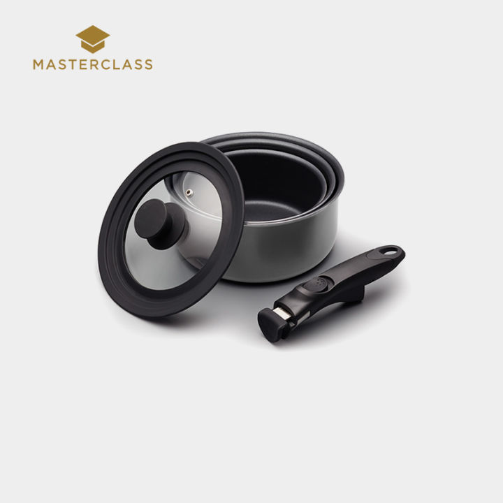 MasterClass Smart Space Set Of Three Stacking InductionSafe NonStick