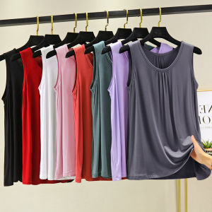 Loose Modal Tank Top Women Summer Thin Large Size Sleepwear Base Shirt plus Size Home Top Slimming Effect Casual Wear