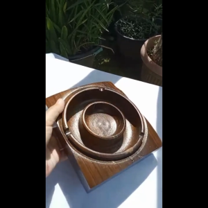 Asbak Rokok Kayu Estetik Unik – Asbak Kayu Jati Natural Handmade
