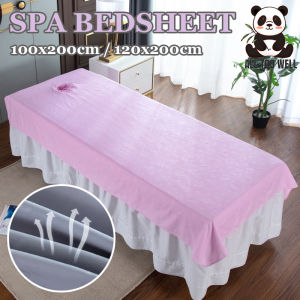 Professional Beauty Bed Cover Rose Printed Spa Massage Table Sheet Bed Sheet Cover with Breath Hole Quick Dry Satin