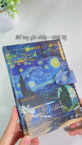 Sổ Tay Ghi Chép Van Gogh Claude Monet - Bìa Cứng Ánh Kim Cao Cấp